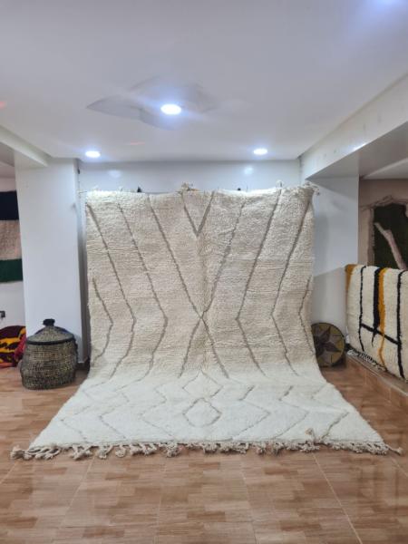 White Kiran Marokkaans handgemaakt tapijt